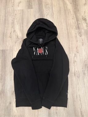 Vans Kyle Walker Small Black Rose Graphic Pullover Skate Hoodie